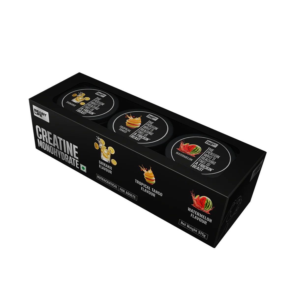 3X Power Blend | Triple Creatine Monohydrate Flavour Pack | Shikanji, Tropical Tango & Watermelon | 125 g Each - Image 10