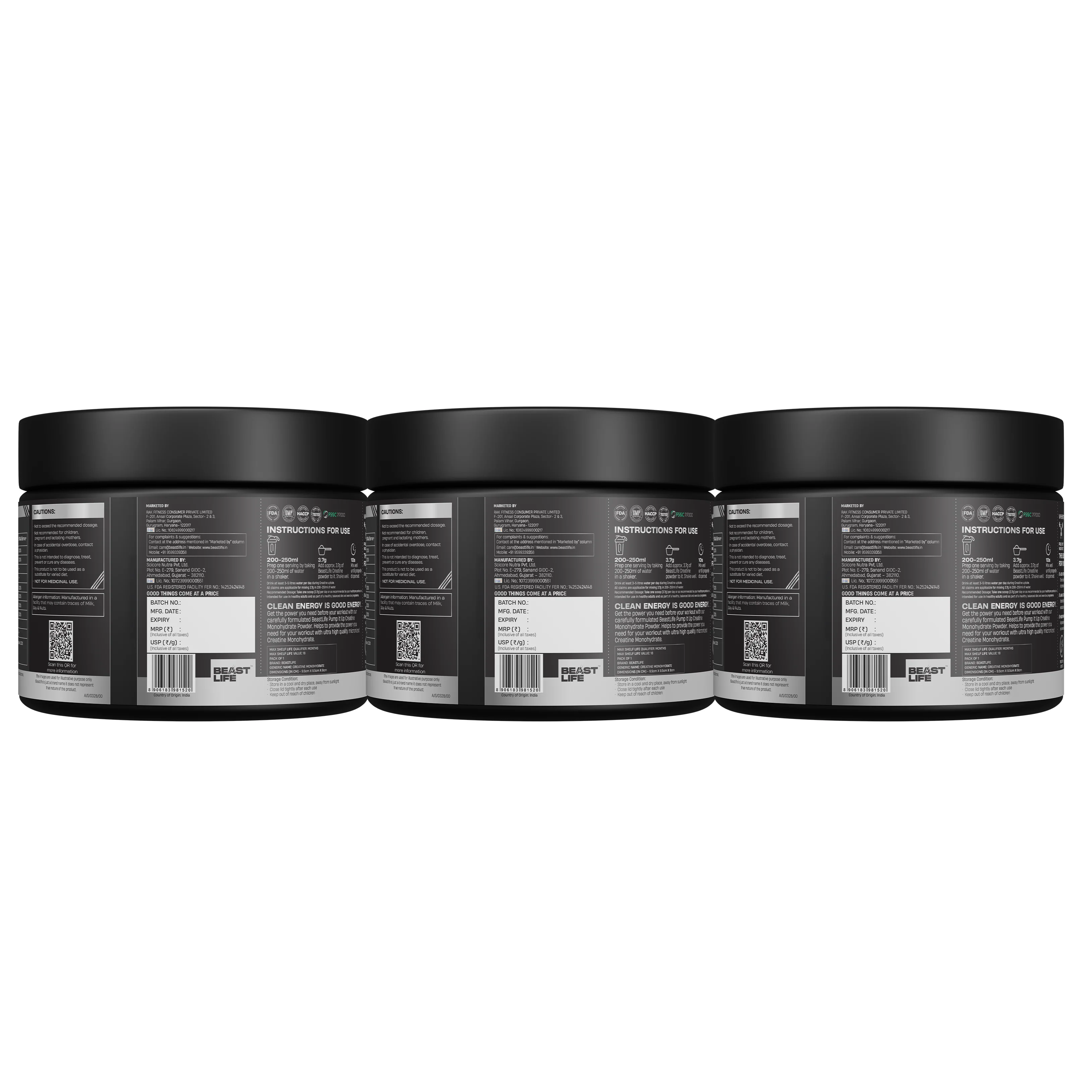 3X Power Blend | Triple Creatine Monohydrate Flavour Pack | Shikanji, Tropical Tango & Watermelon | 125 g Each - Image 11