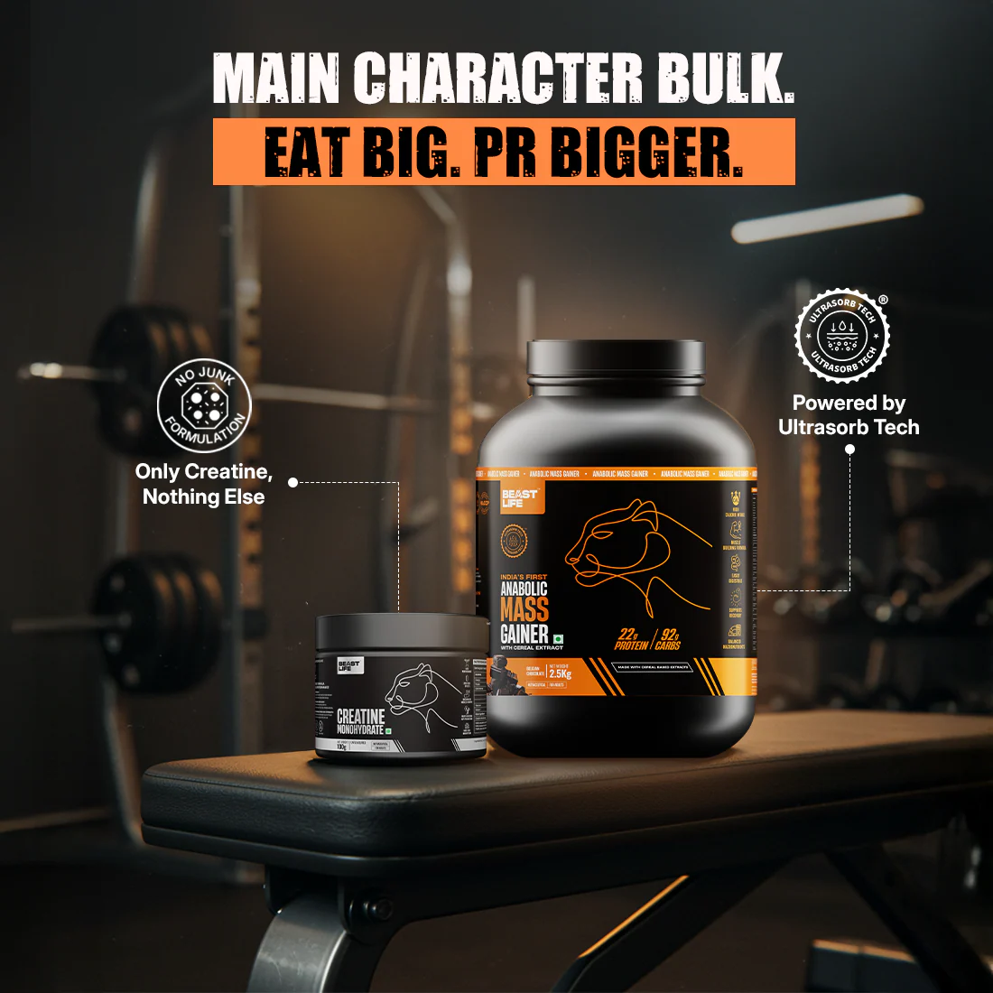 Combo Pack | Anabolic Mass Gainer Belgian Chocolate 2.5 kg + Creatine Monohydrate Unflavoured 100 g - Image 5
