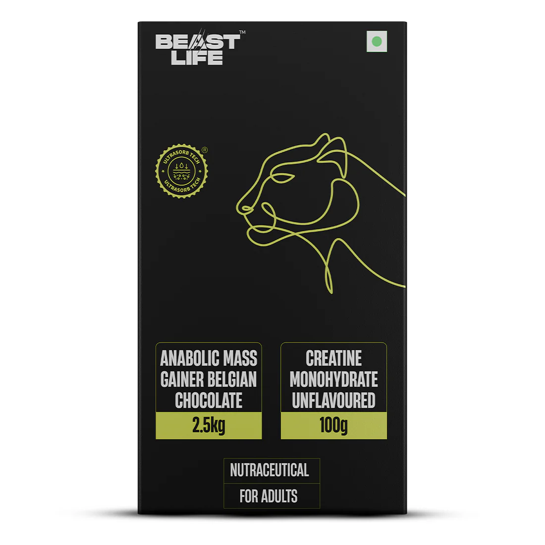 Combo Pack | Anabolic Mass Gainer Belgian Chocolate 2.5 kg + Creatine Monohydrate Unflavoured 100 g - Image 7