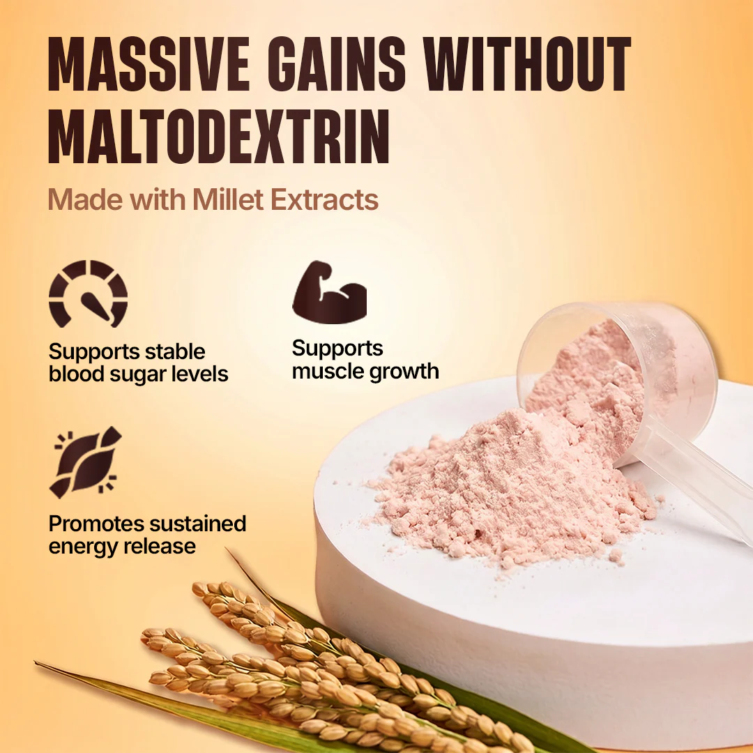 Anabolic Mass Gainer with Ultrasorb Tech | No Maltodextrin | Strawberry Banana | 1 kg - Image 3