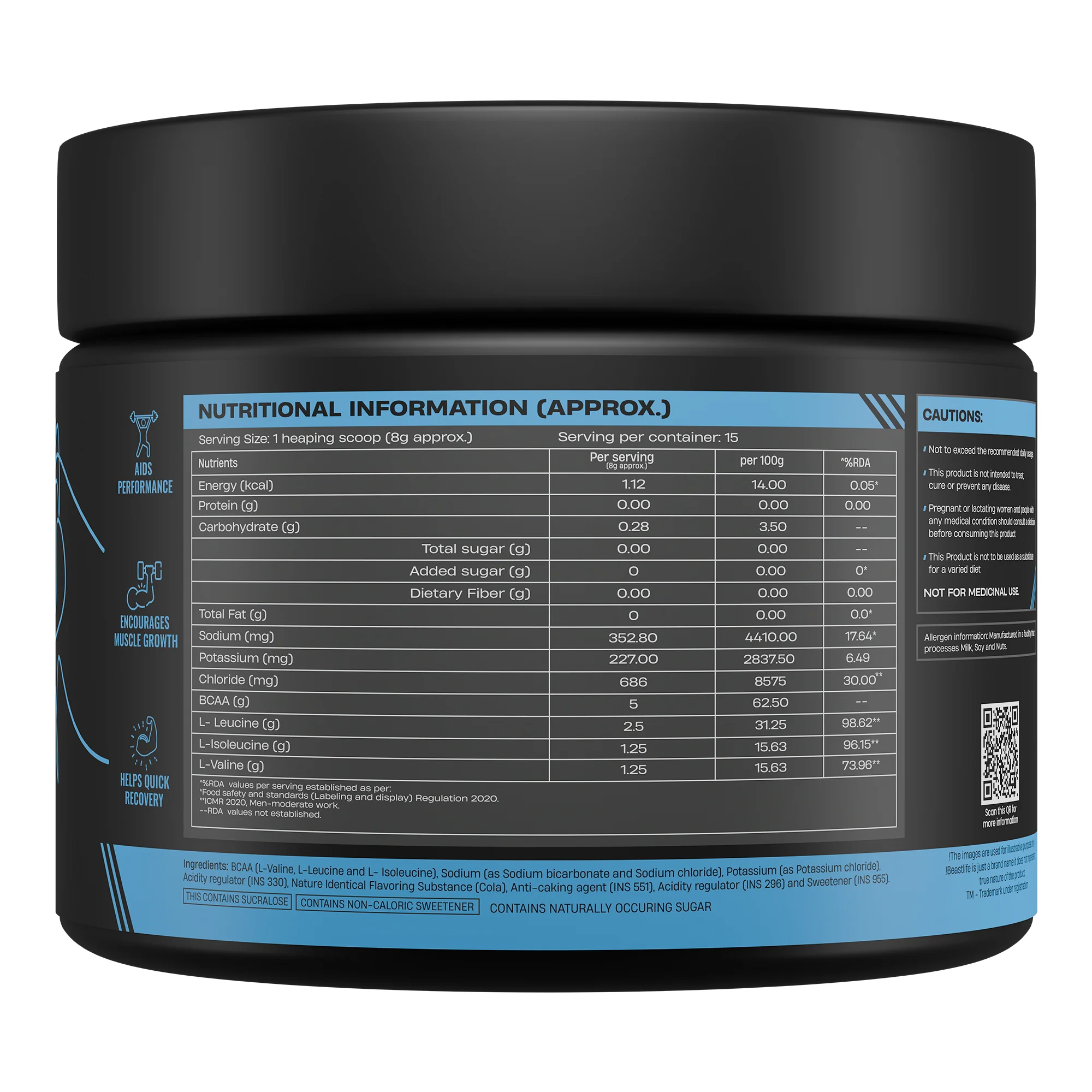 Cola Fizz BCAA with Electrolytes | 120g - Image 9