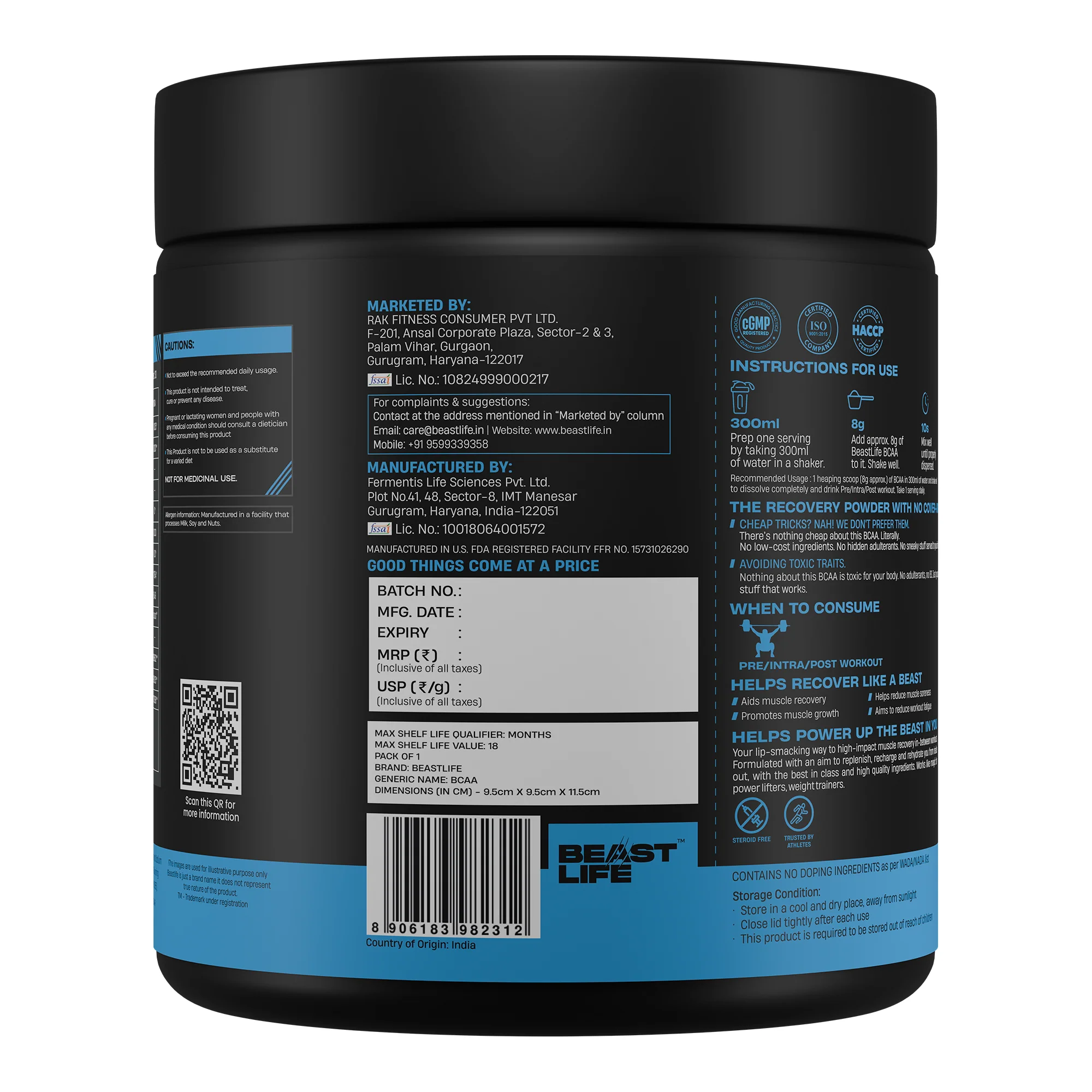 Cola Fizz BCAA with Electrolytes | 240g - Image 8
