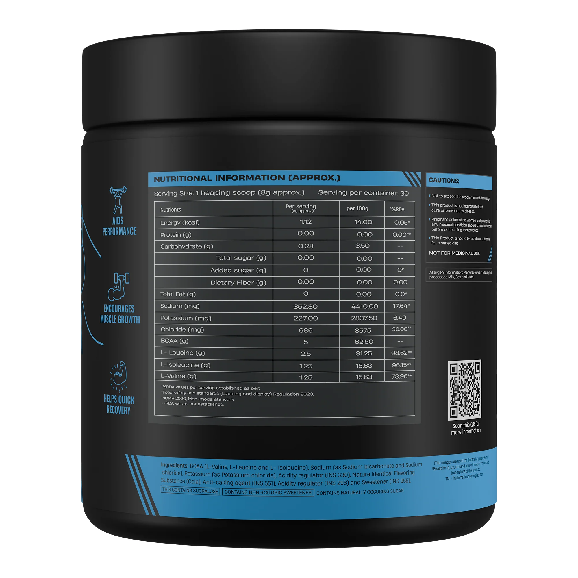 Cola Fizz BCAA with Electrolytes | 240g - Image 9