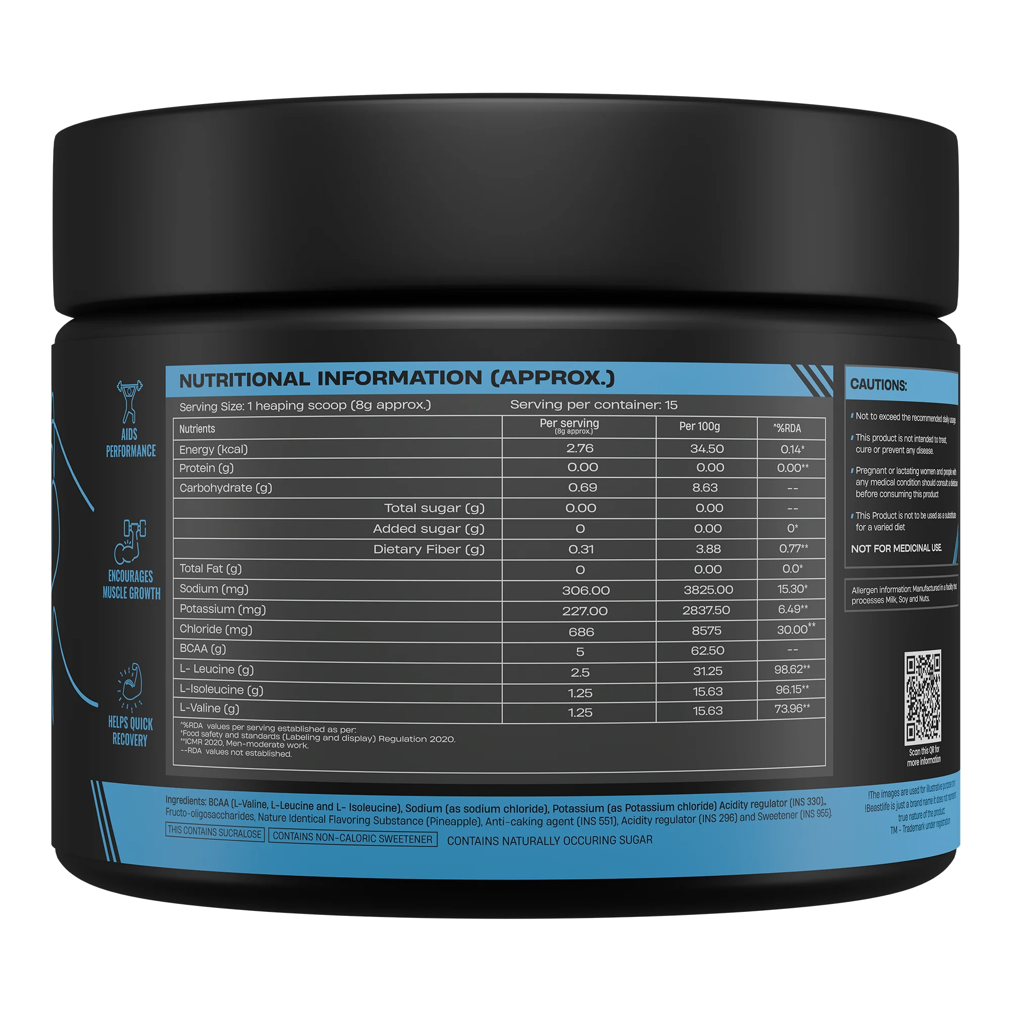 Pineapple BCAA with Electrolytes | 120g - Image 9