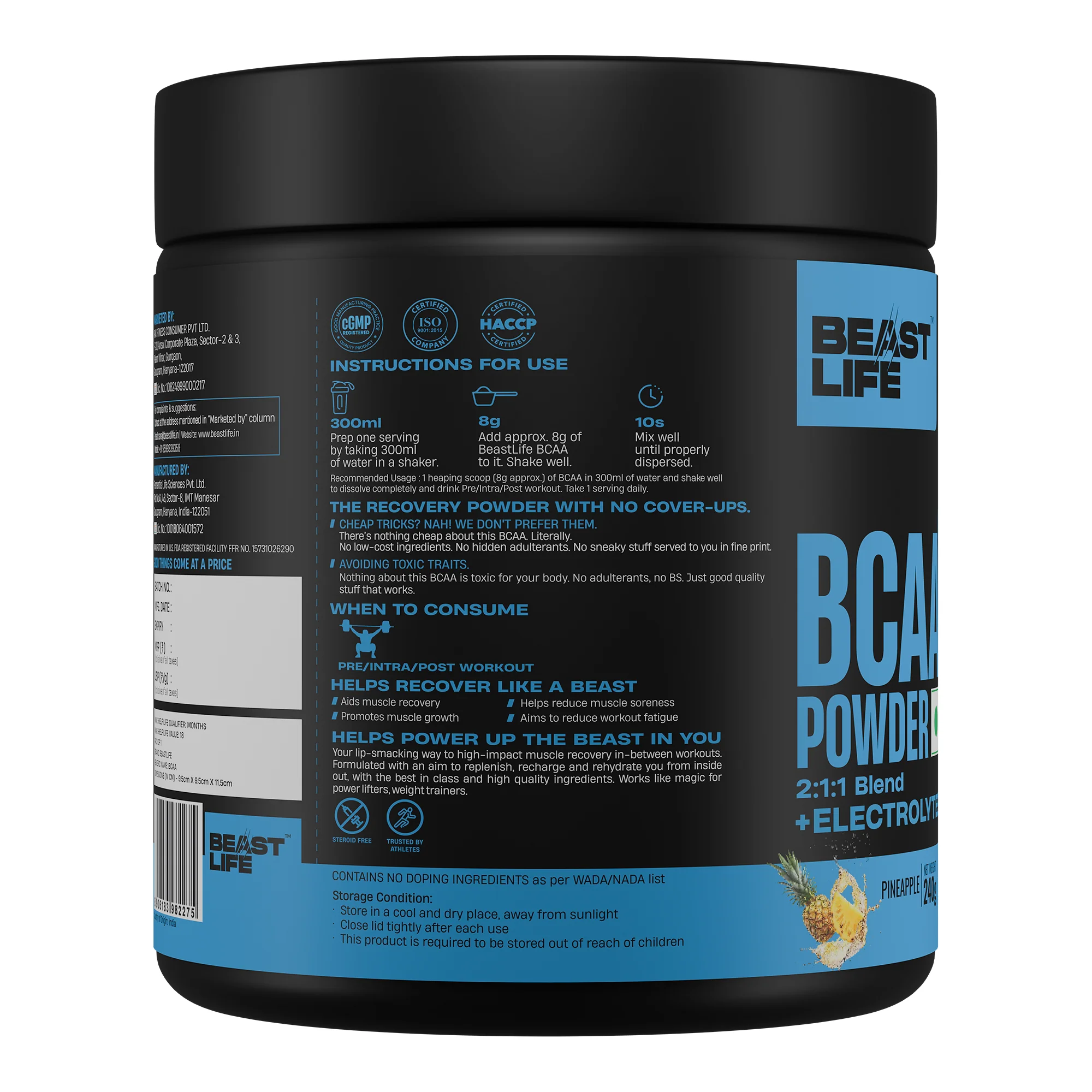 Pineapple BCAA with Electrolytes | 240g - Image 9