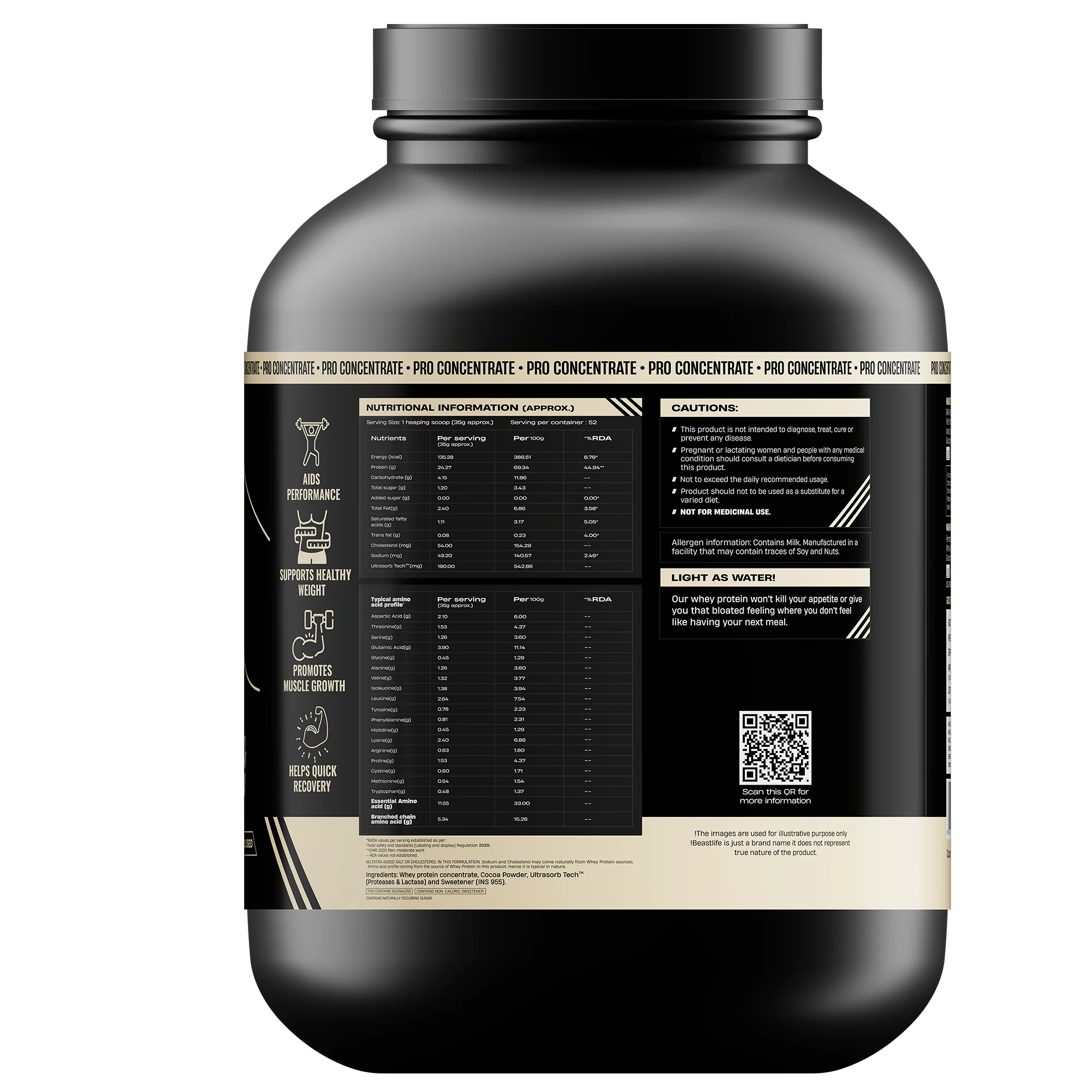 Pro Concentrate Whey Protein with Ultrasorb Tech | Rich Chocolate | 1.848 kg - Image 9