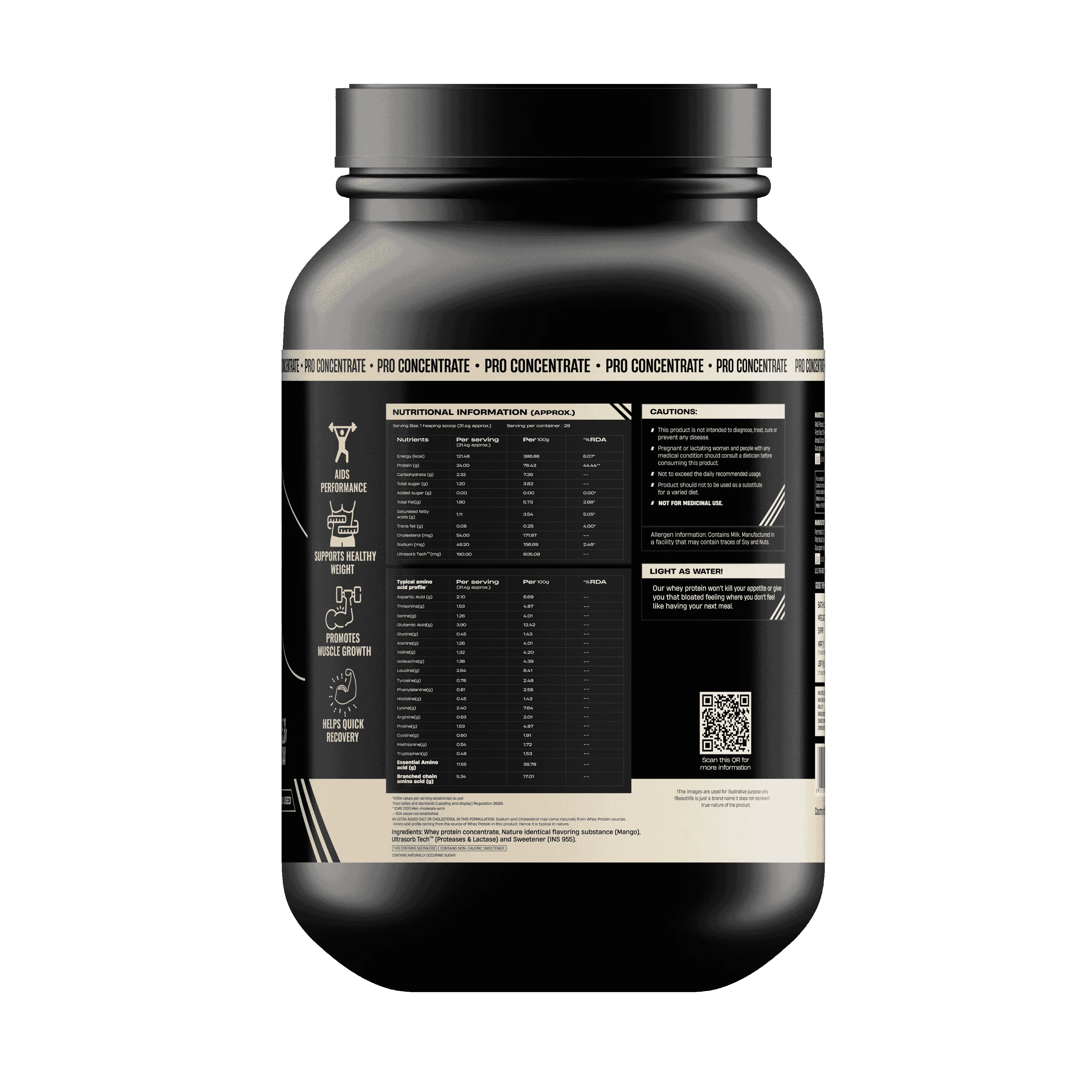 Pro Concentrate Whey Protein with Ultrasorb Tech | Mango | 924 g - Image 7