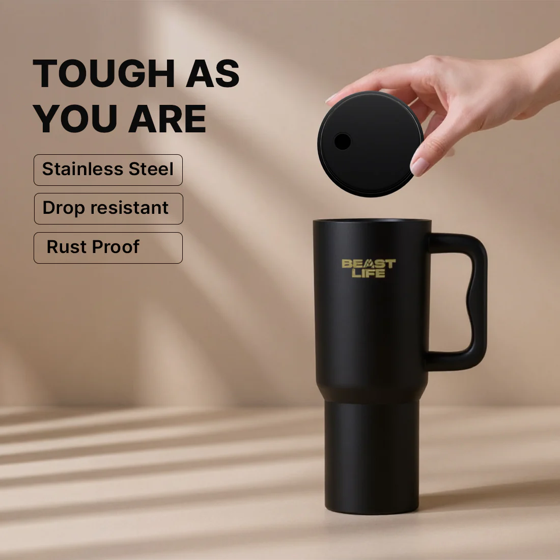 Beast Life Tumbler | Black | 1.2 L - Image 5
