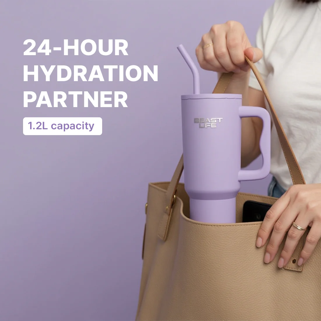 Beast Life Tumbler | Purple | 1.2 L - Image 2