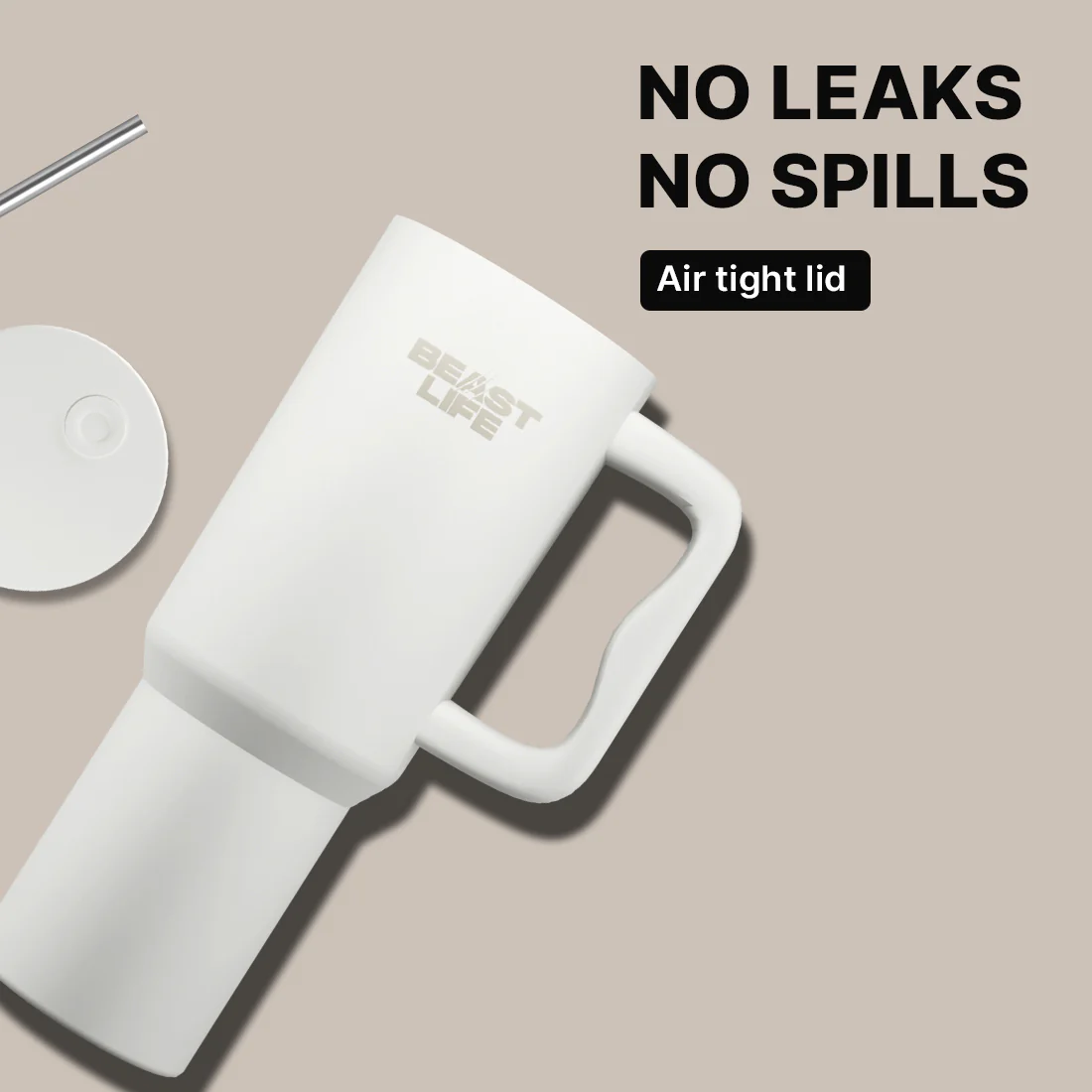 Beast Life Tumbler | White | 1.2 L - Image 3