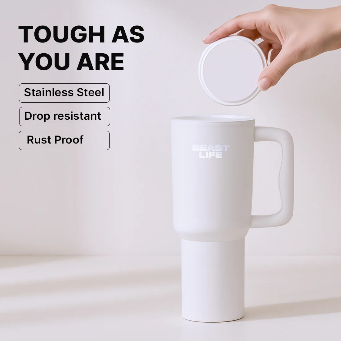 Beast Life Tumbler | White | 1.2 L - Image 5
