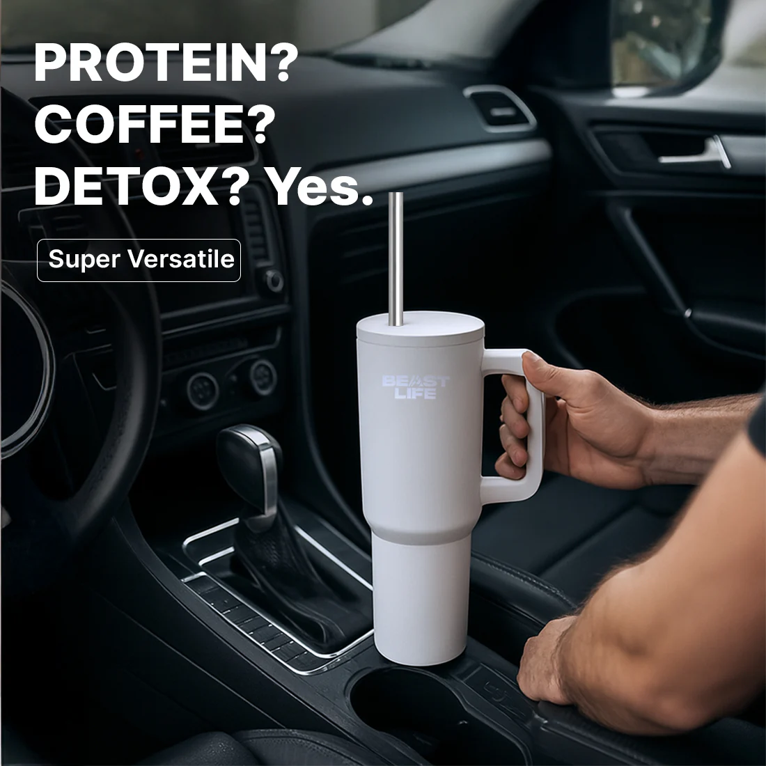 Beast Life Tumbler | White | 1.2 L - Image 6