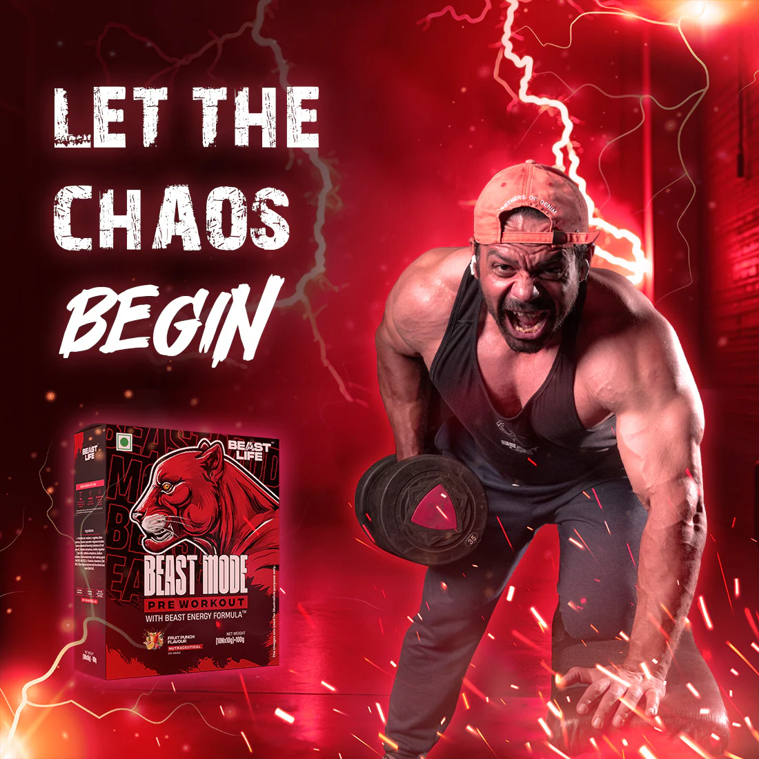 Beast Mode Pre Workout With Beast Energy Formula | Fruit Punch - Image 5