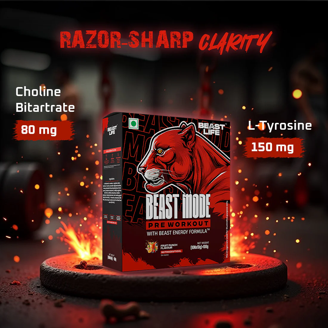 Beast Mode Pre Workout With Beast Energy Formula | Fruit Punch - Image 9