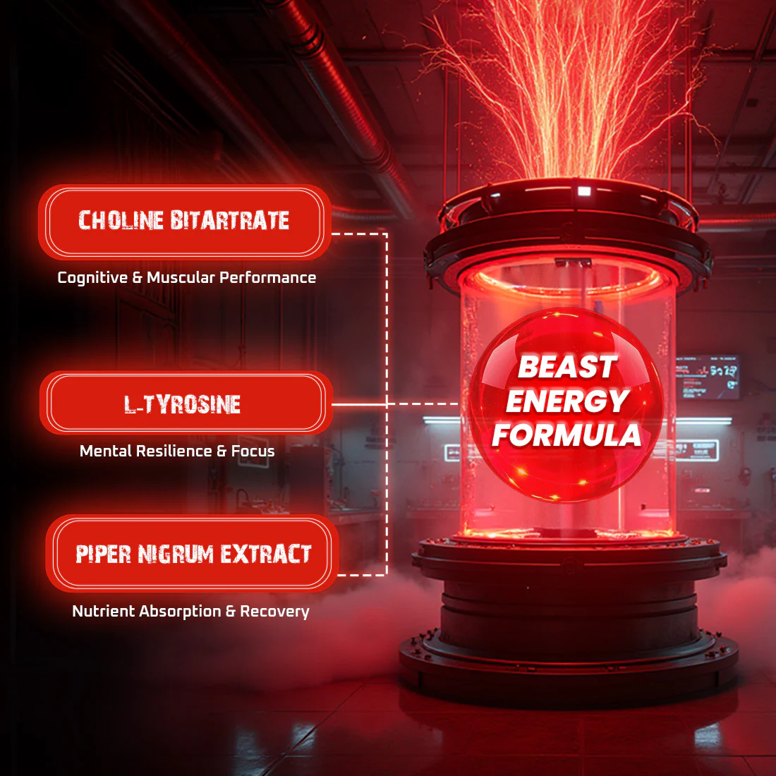 Beast Mode Pre Workout With Beast Energy Formula | Fruit Punch - Image 3
