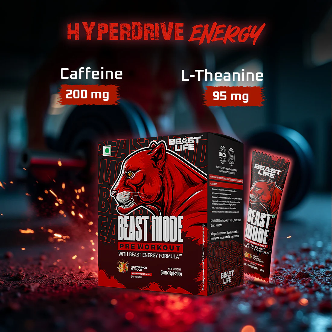 Beast Mode Pre Workout With Beast Energy Formula | Fruit Punch - Image 7
