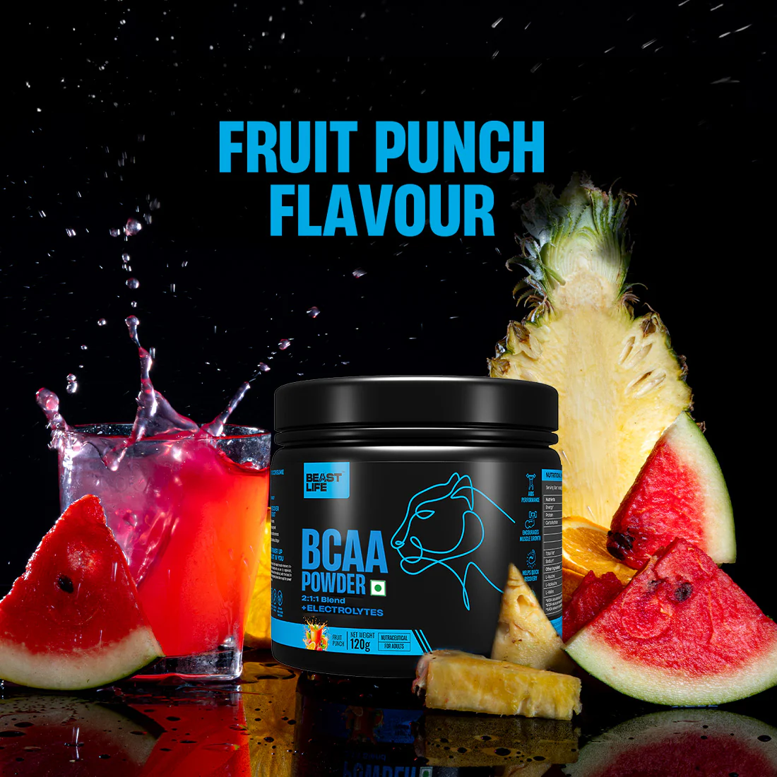 Beast Recovery BCAA | Fruit Punch | 120G - Image 3