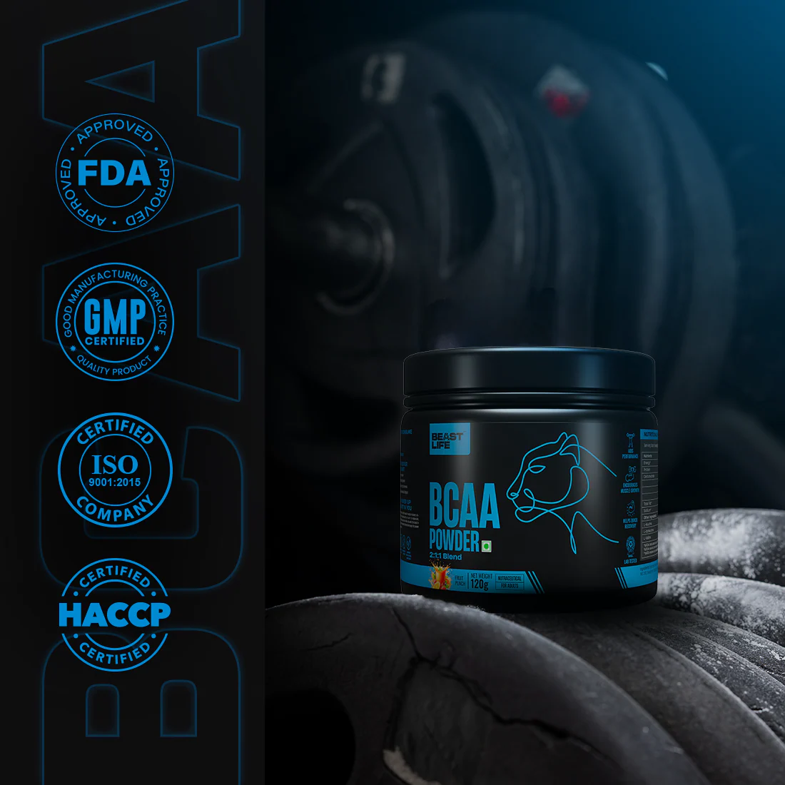 Beast Recovery BCAA | Fruit Punch | 120G - Image 6