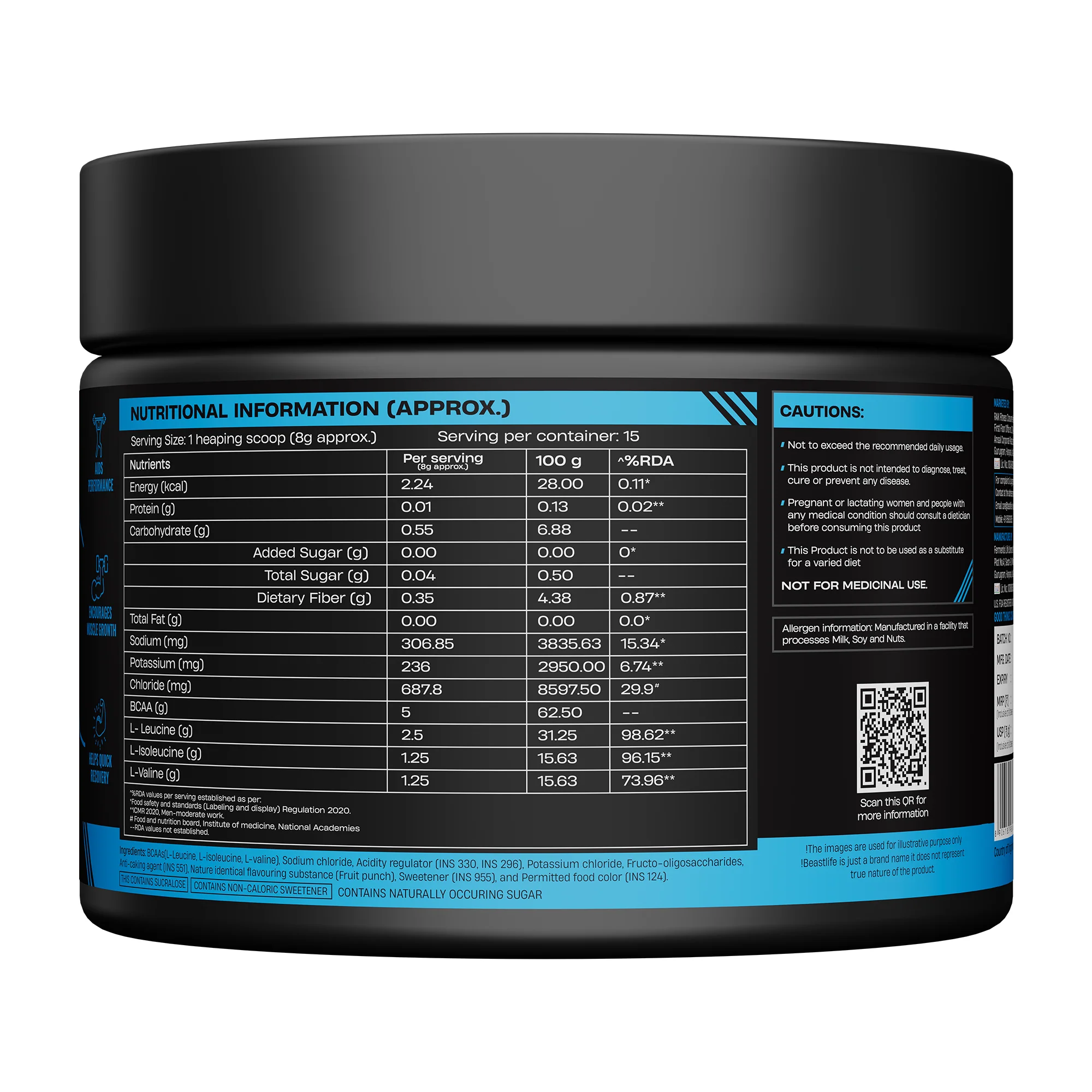 Beast Recovery BCAA | Fruit Punch | 120G - Image 9
