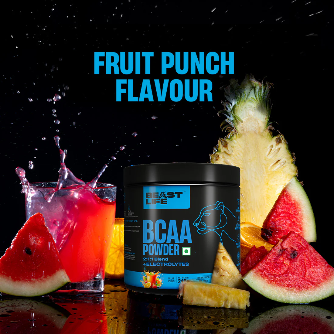Beast Recovery BCAA | Fruit Punch | 240G - Image 4