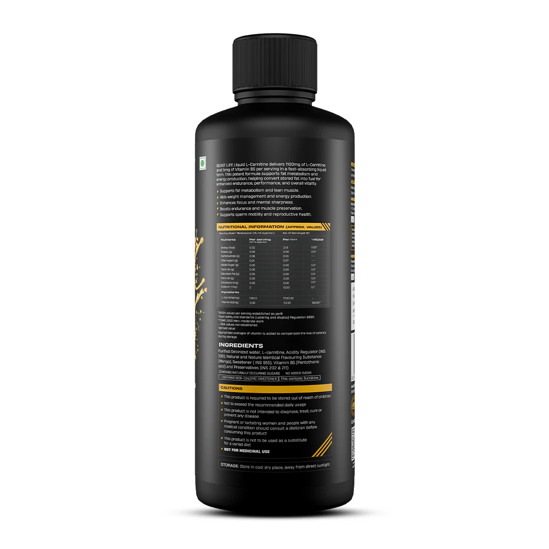 L-Carnitine with Vitamin B5 1100 mg | Mango | 450 ml - Image 8