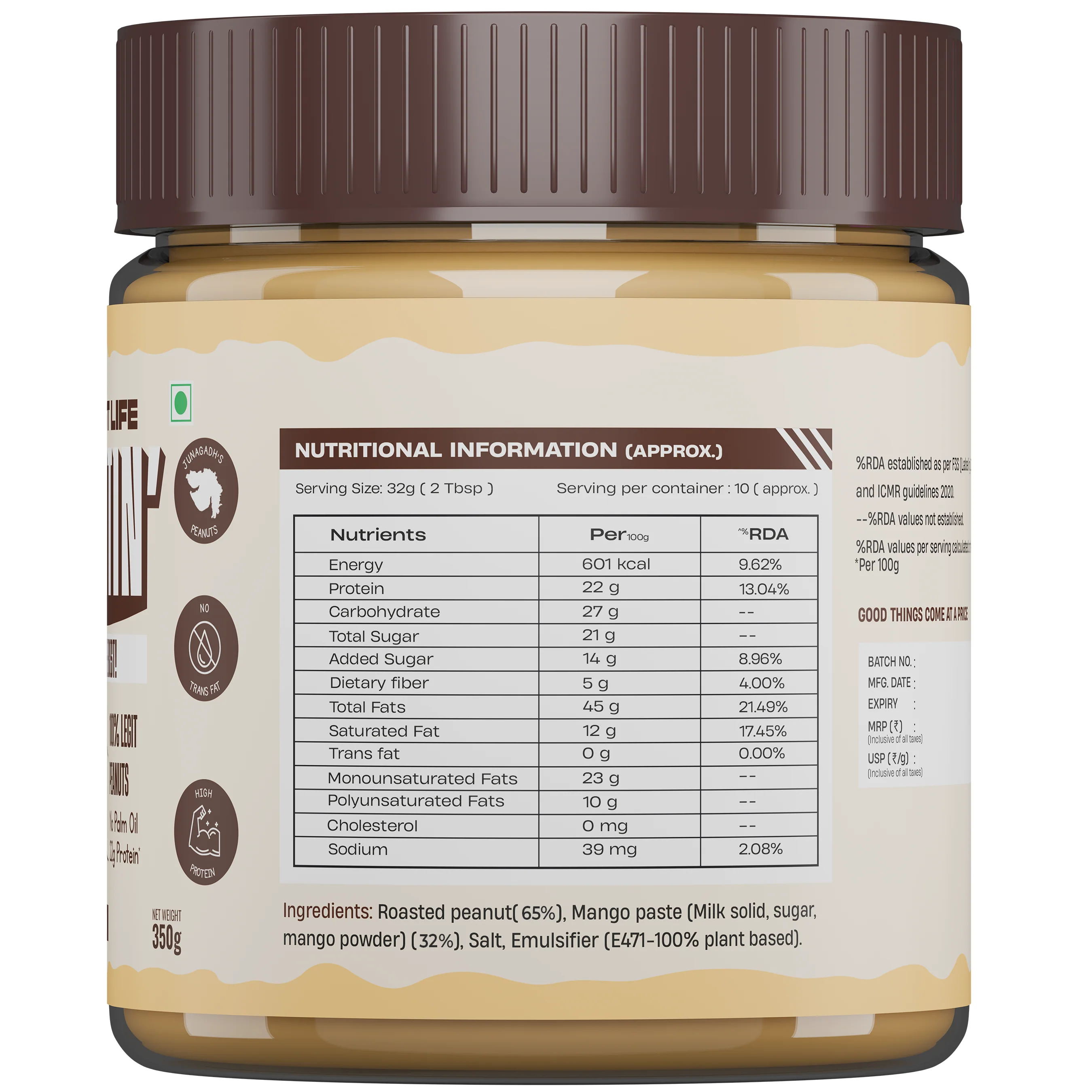 Peanut Butter | Creamy Mango | 350 g - Image 9