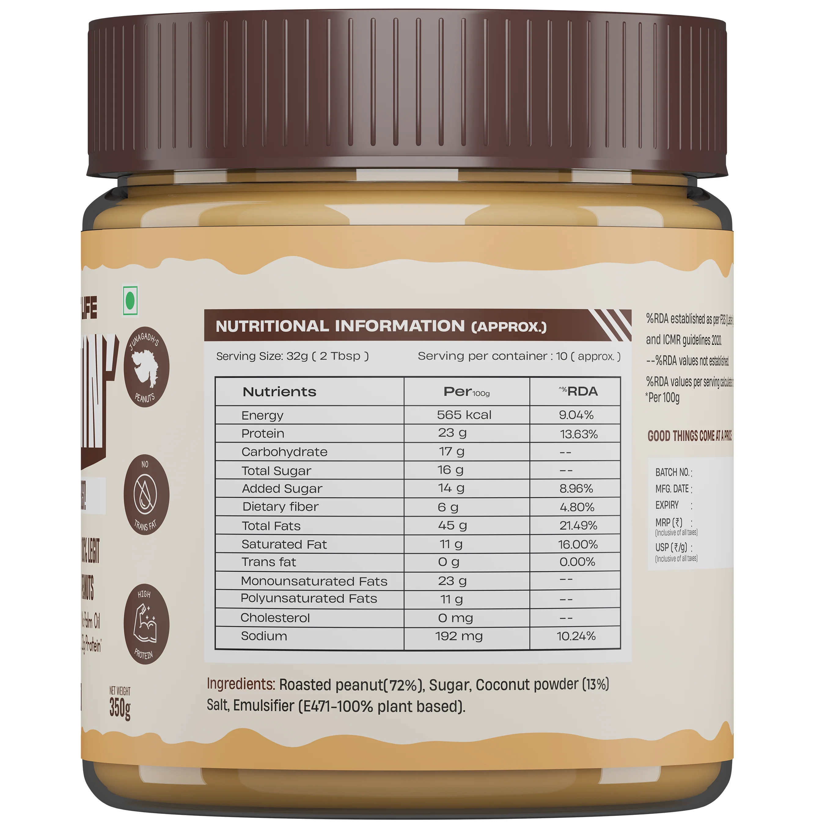 Peanut Butter | Crunchy Coconut | 350 g - Image 9