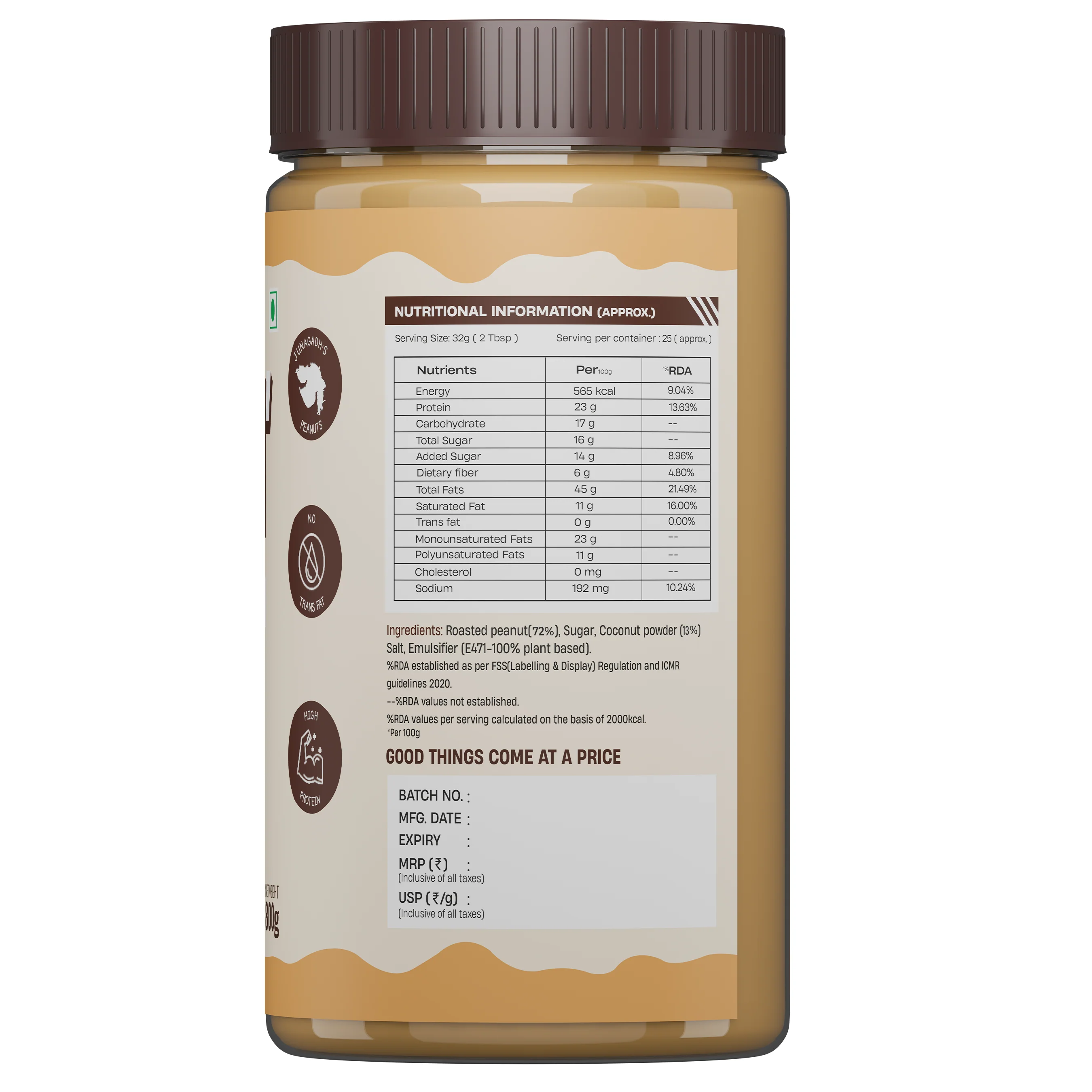 Peanut Butter | Crunchy Coconut | 800 g - Image 8