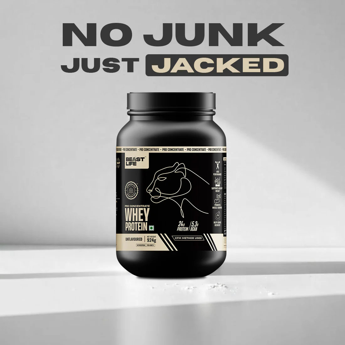 Pro Whey Protein with Ultrasorb Tech | Unflavoured | 924 g - Image 6