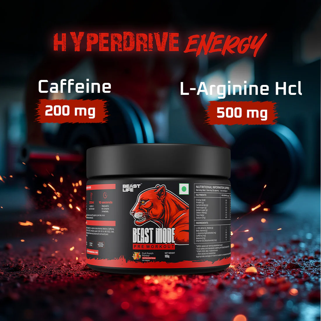 Beastmode Preworkout | Fruit Punch | New Formulation - Image 6
