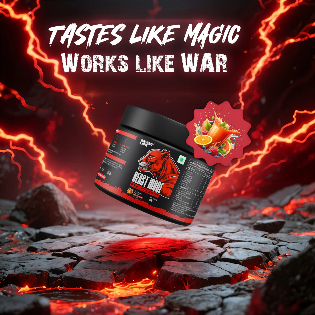 Beastmode Preworkout | Fruit Punch | New Formulation - Image 7