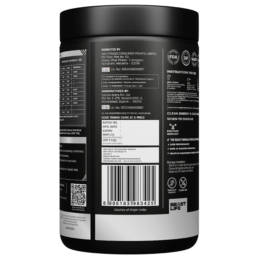 Creatine Monohydrate | Peach | 500 g - Image 10