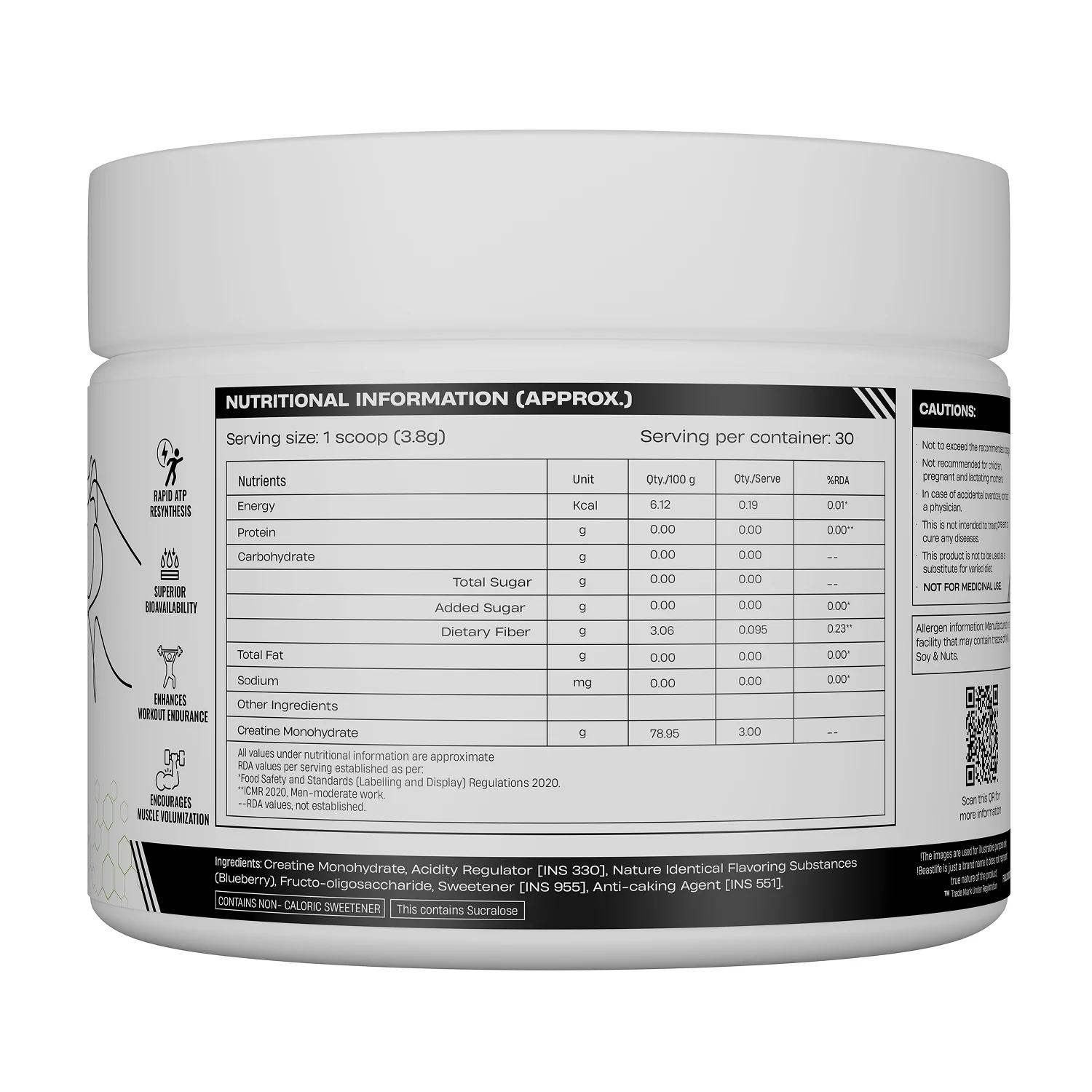 World’s First Creatine Nano 400 | Finest & Fastest Absorbing | 2X Strength | Blueberry | 115G - Image 8