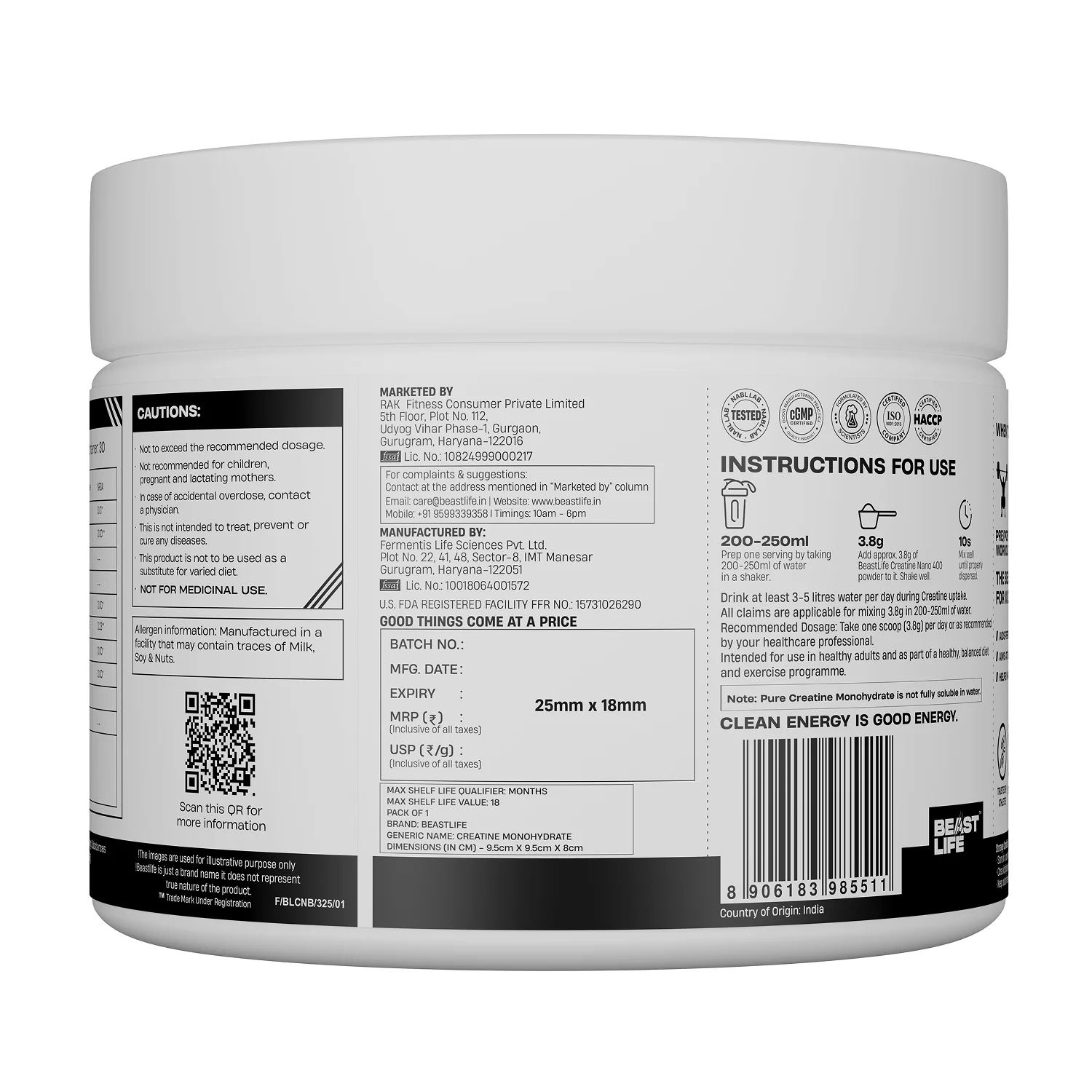 World’s First Creatine Nano 400 | Finest & Fastest Absorbing | 2X Strength | Blueberry | 115G - Image 9