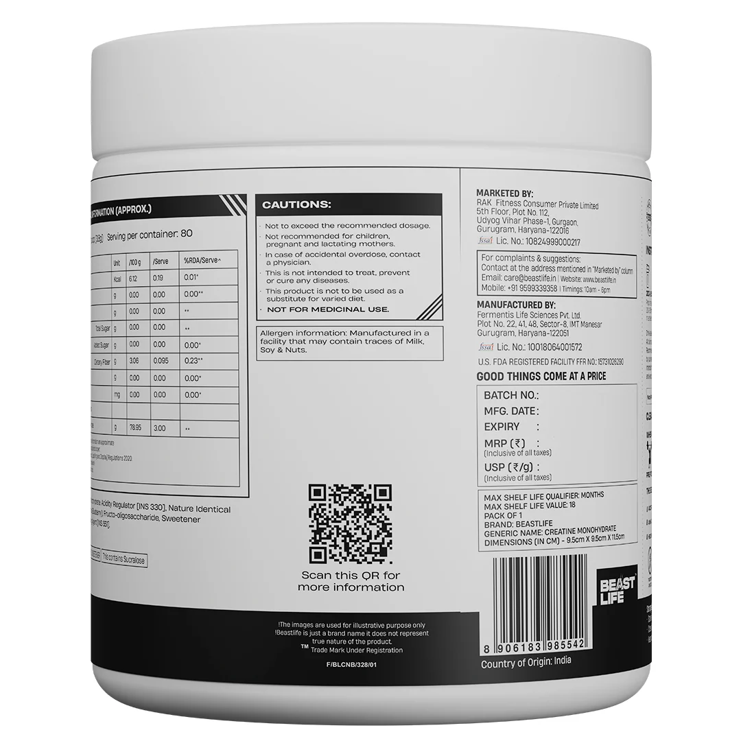World’s First Creatine Nano 400 | Finest & Fastest Absorbing | 2X Strength| Blueberry | 305G - Image 8