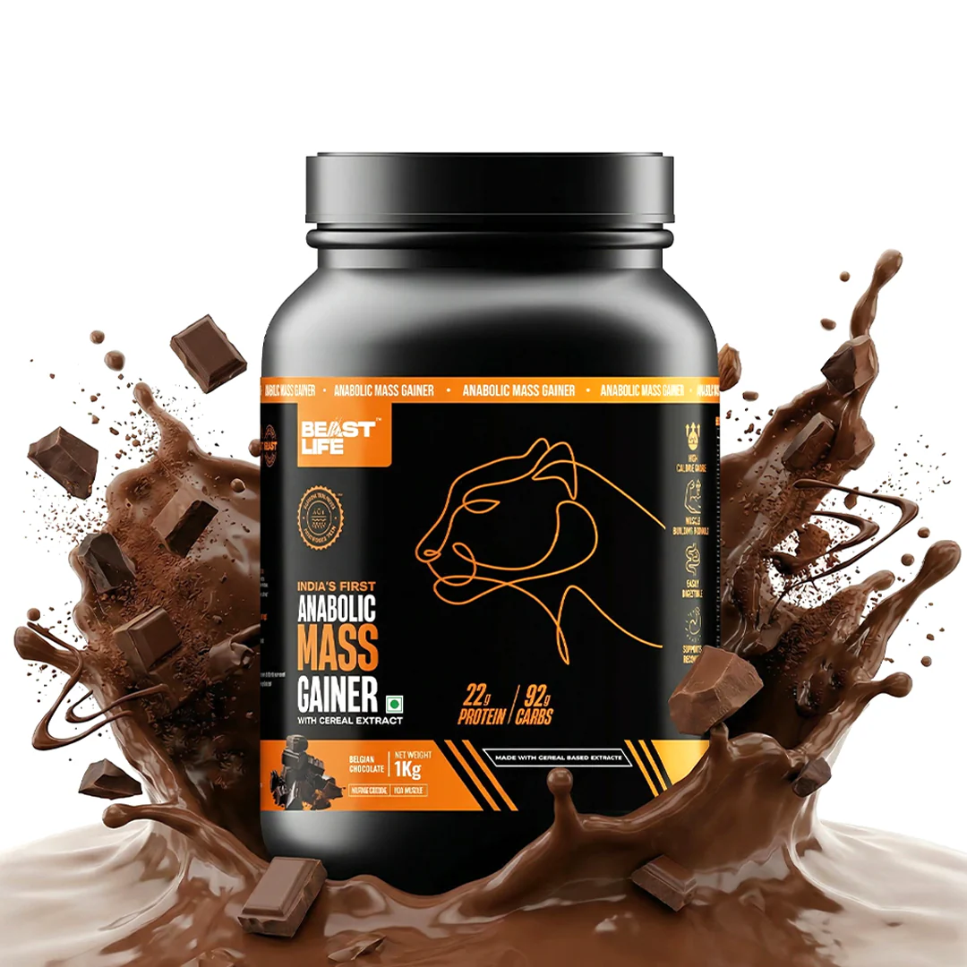 Combo pack | Creatine Nano 400 | Shikanji | 115 g + Anabolic Mass Gainer | Belgian Chocolate | 1 kg - Image 3