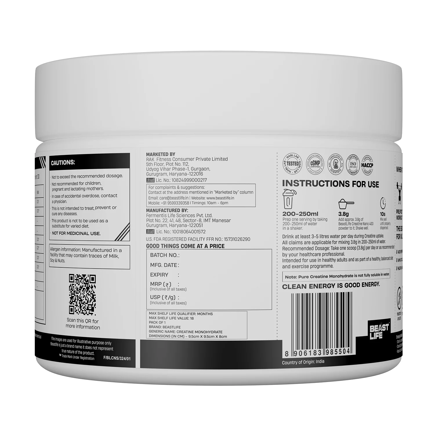 World’s First Creatine Nano 400 | Finest & Fastest Absorbing | 2X Strength | Shikanji | 115G - Image 8