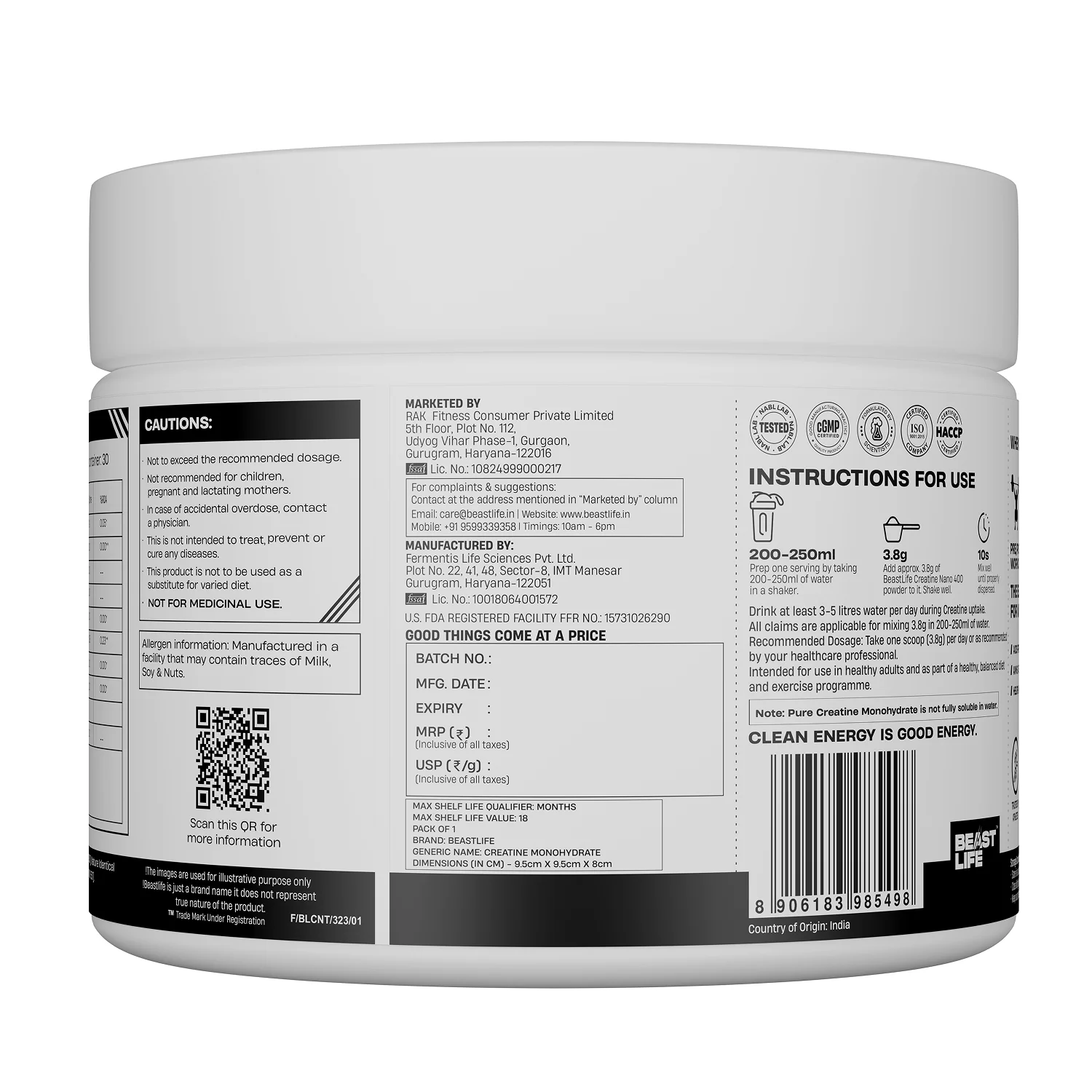World’s First Creatine Nano 400 | Finest & Fastest Absorbing | 2X Strength | Tropical Tango | 115G - Image 8