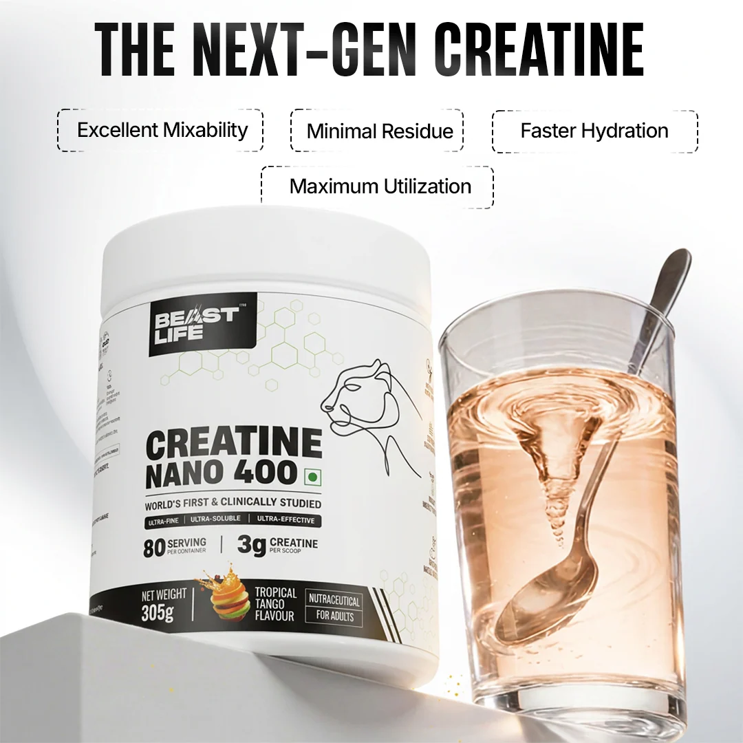 World’s First Creatine Nano 400 | Finest & Fastest Absorbing | 2X Strength | Tropical Tango | 305G - Image 3