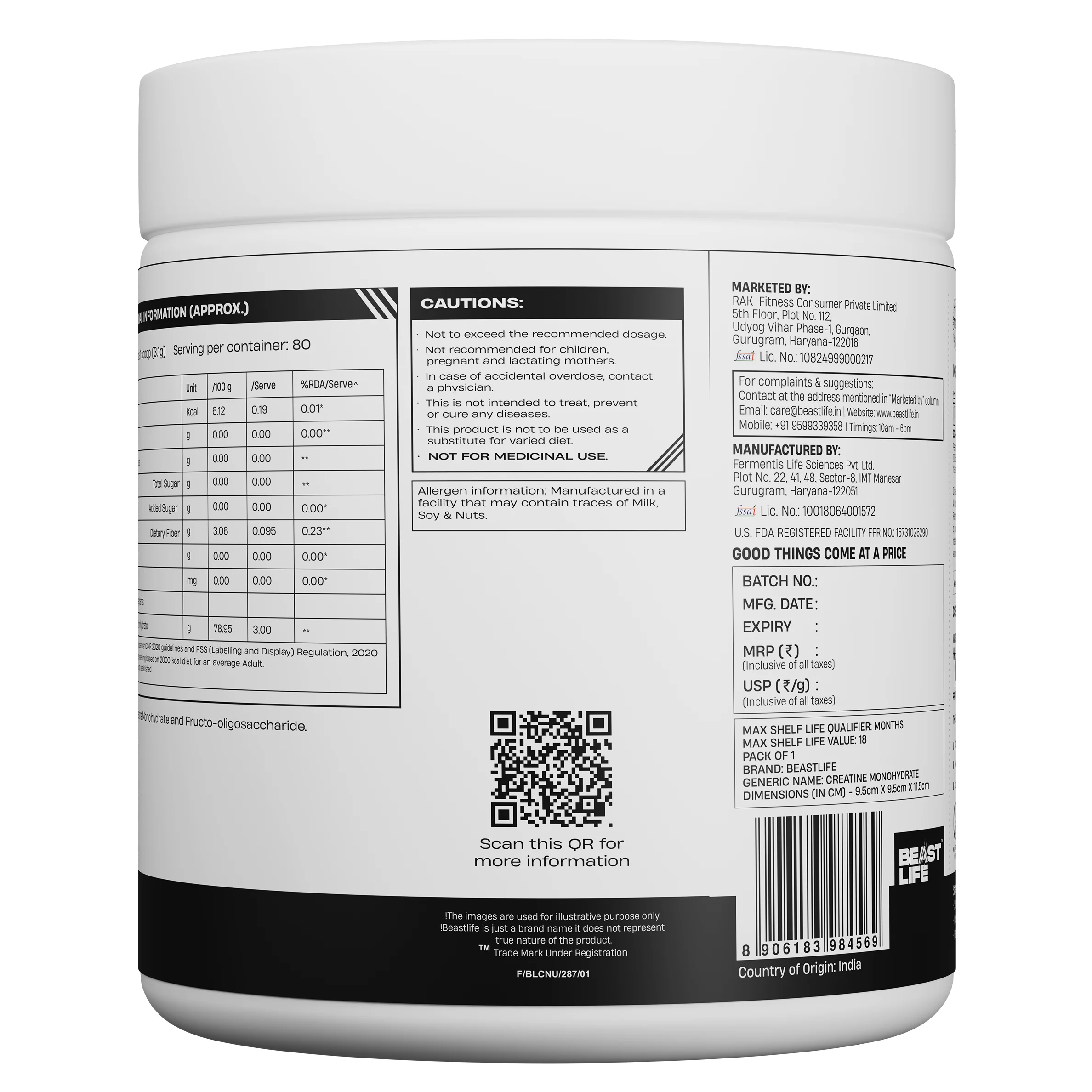 World’s First Creatine Nano 400 | Finest & Fastest Absorbing | 2X Strength | 250G | Unflavoured - Image 9