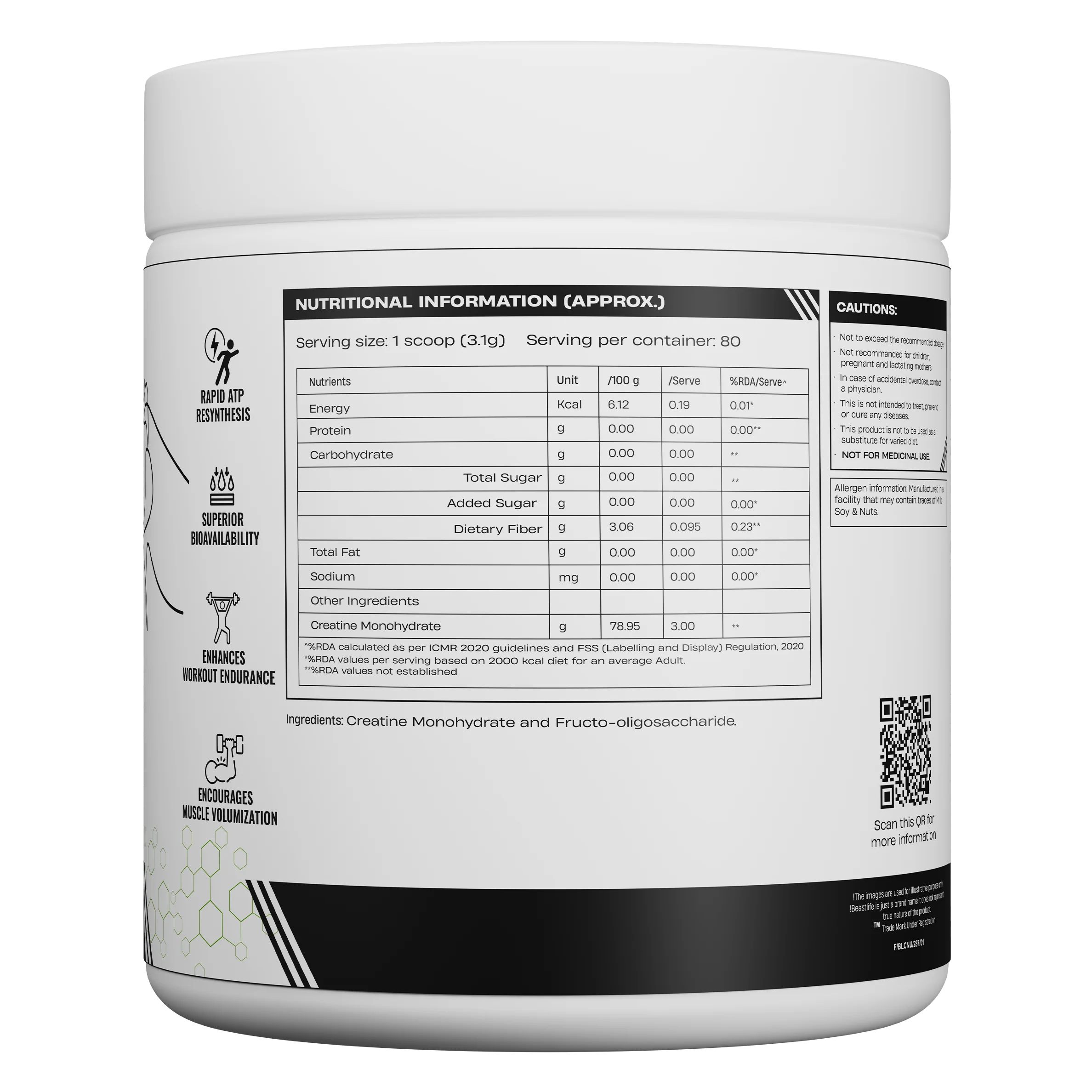World’s First Creatine Nano 400 | Finest & Fastest Absorbing | 2X Strength | 250G | Unflavoured - Image 11