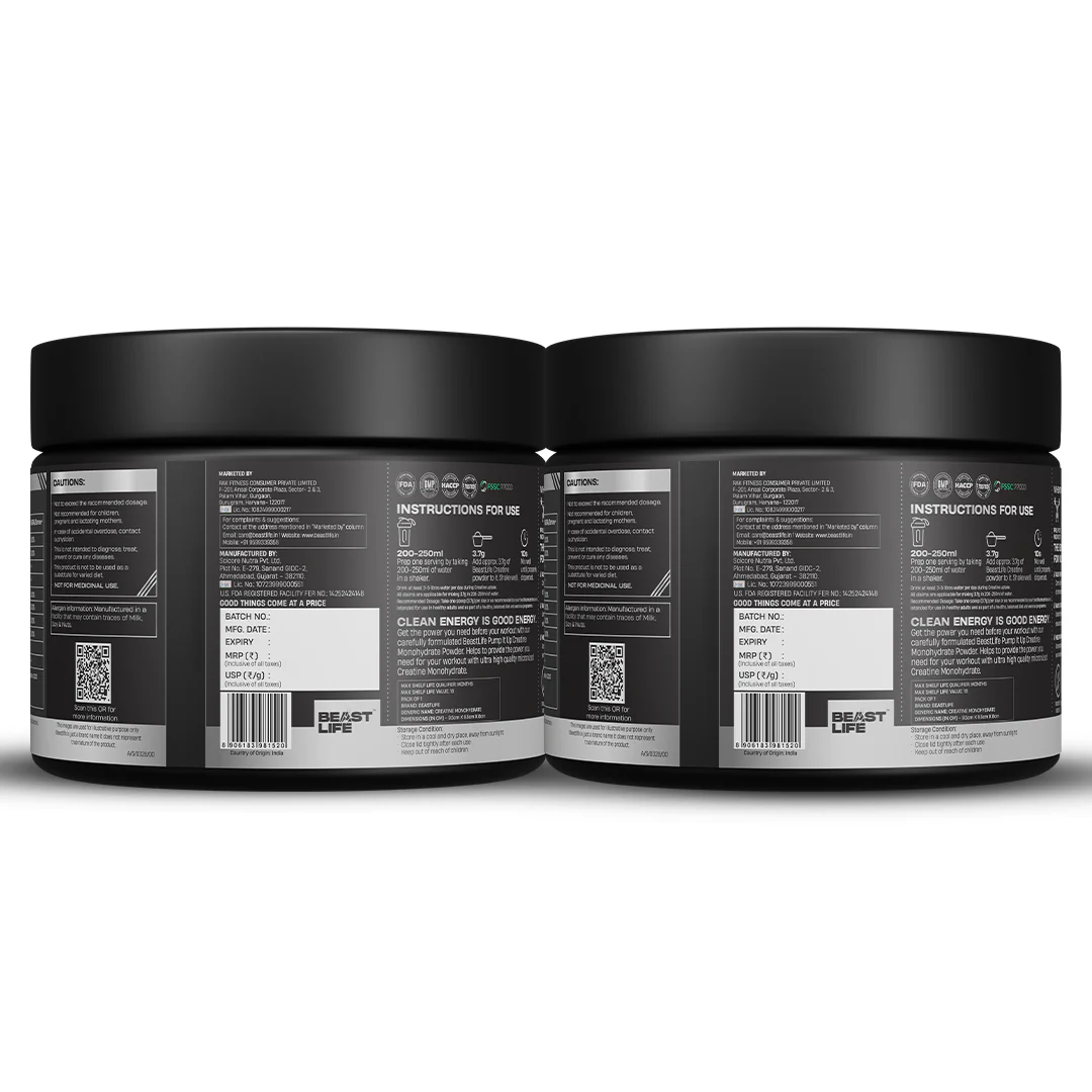 Refresh & Rage Duo | Double Creatine Monohydrate Flavour Pack | Shikanji & Tropical Tango | 125 g Each - Image 11