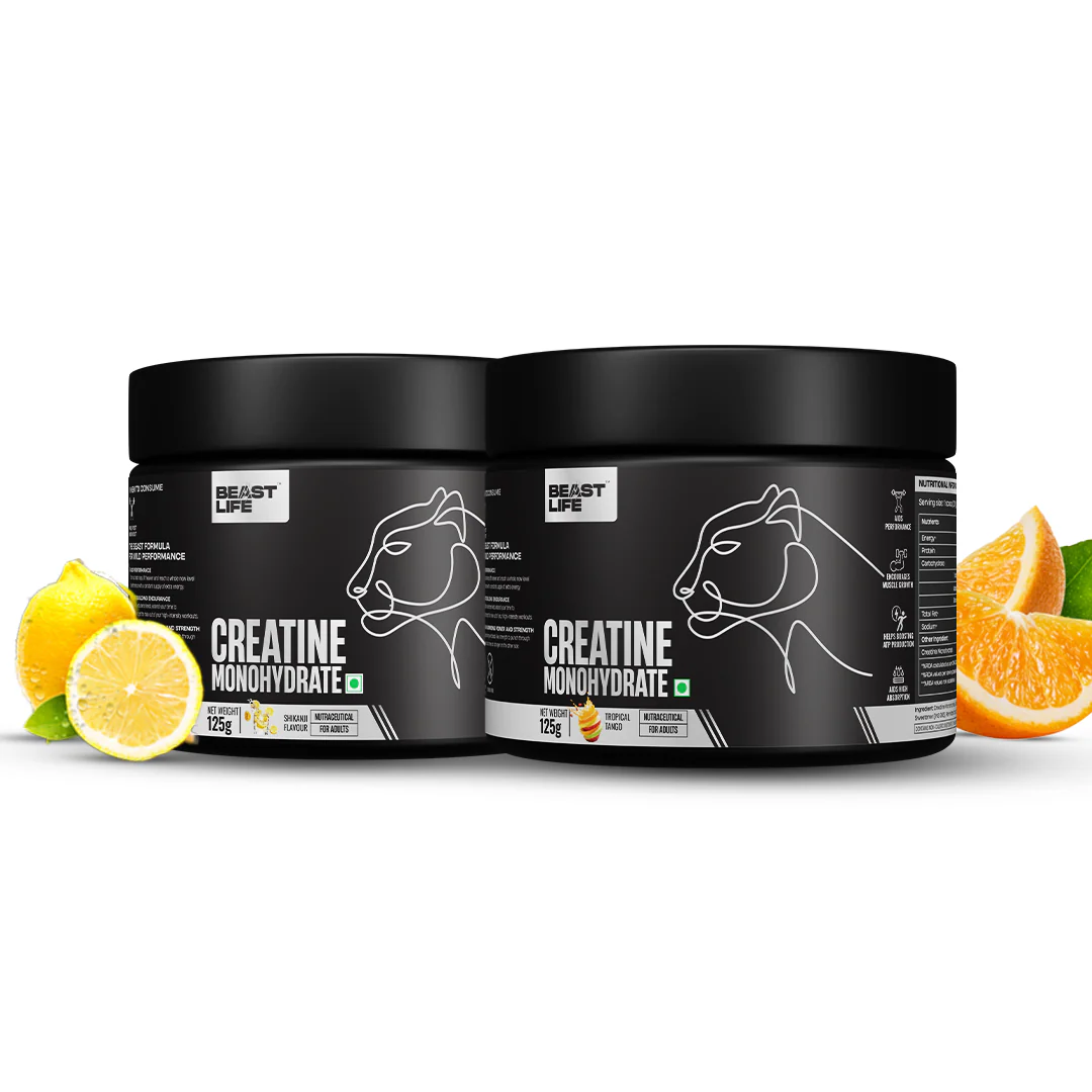 Refresh & Rage Duo | Double Creatine Monohydrate Flavour Pack | Shikanji & Tropical Tango | 125 g Each - Image 2