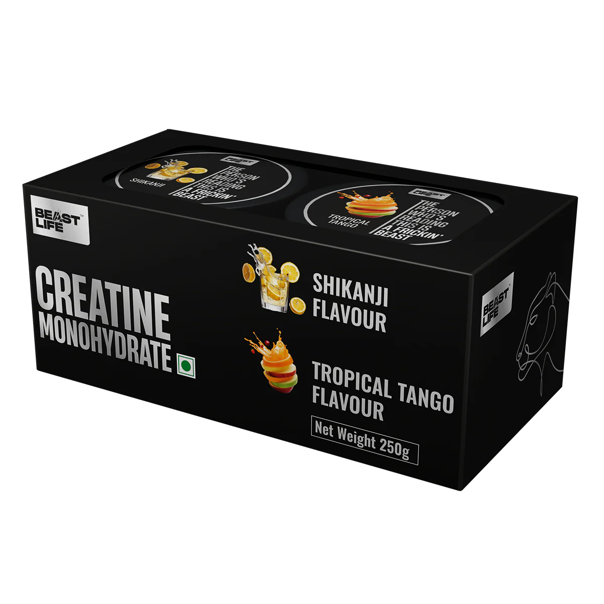 Refresh & Rage Duo | Double Creatine Monohydrate Flavour Pack | Shikanji & Tropical Tango | 125 g Each - Image 7