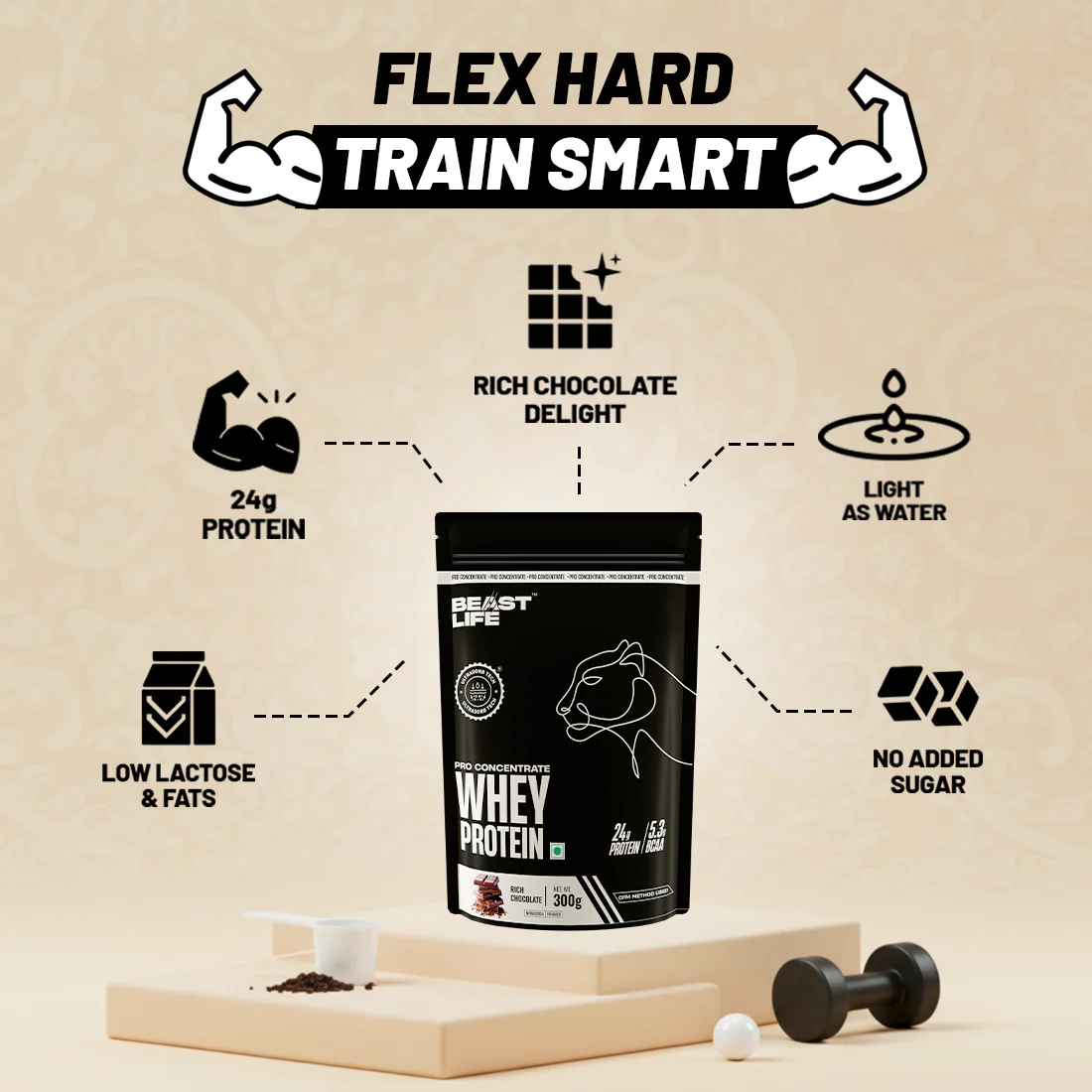 The Beast Box | Pro Whey Protein Rich Chocolate + Creatine Monohydrate + Gym Bag & Shaker - Image 4