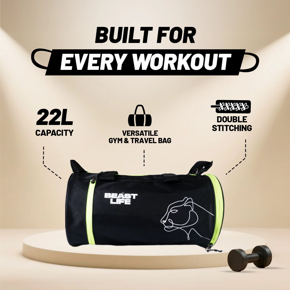 The Beast Box | Pro Whey Protein Rich Chocolate + Creatine Monohydrate + Gym Bag & Shaker - Image 5