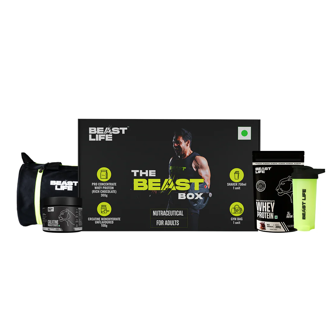 The Beast Box | Pro Whey Protein Rich Chocolate + Creatine Monohydrate + Gym Bag & Shaker - Image 7