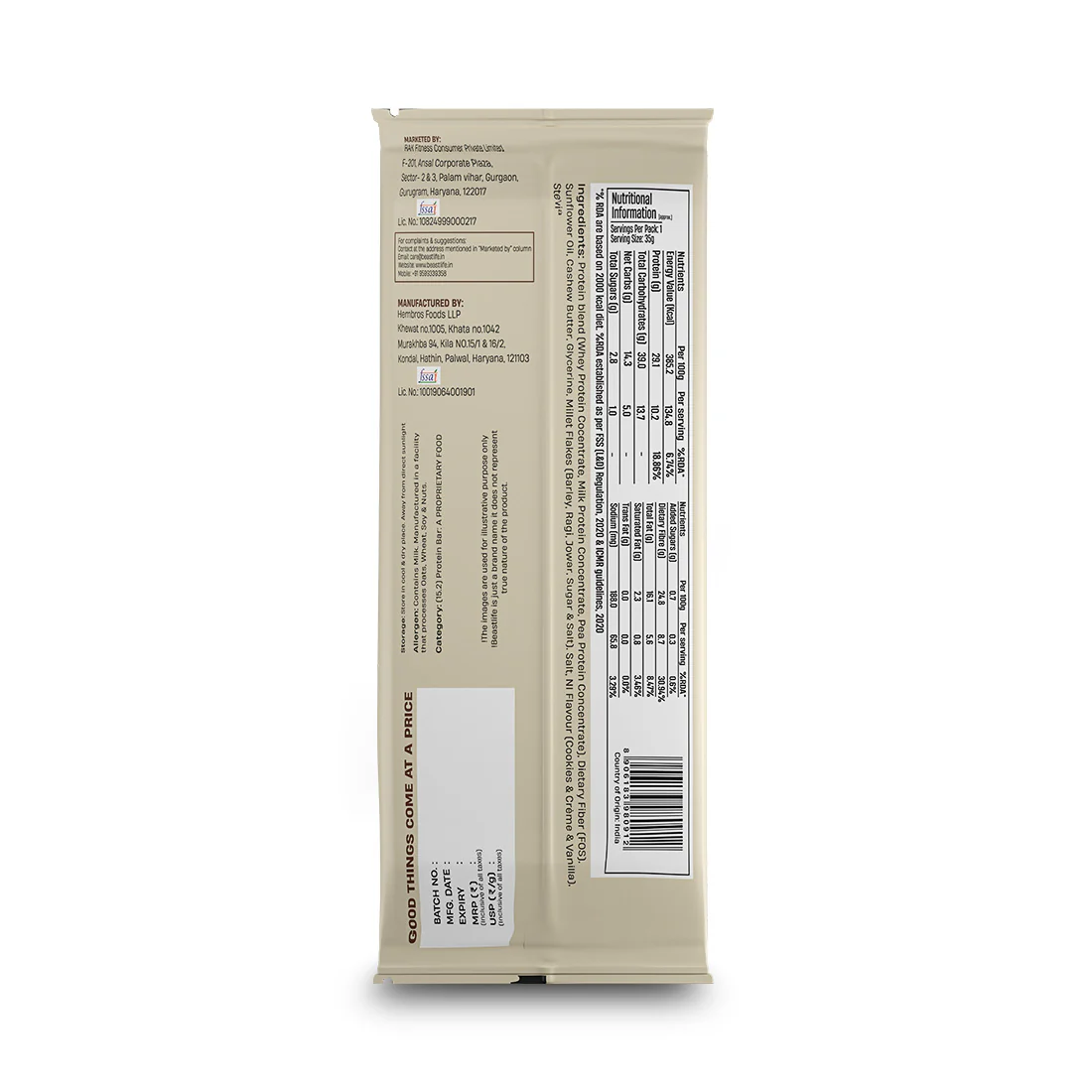 High Protein Bar | Cookies & Cream | Pack of 5 (10 g Protein Each) - Image 11