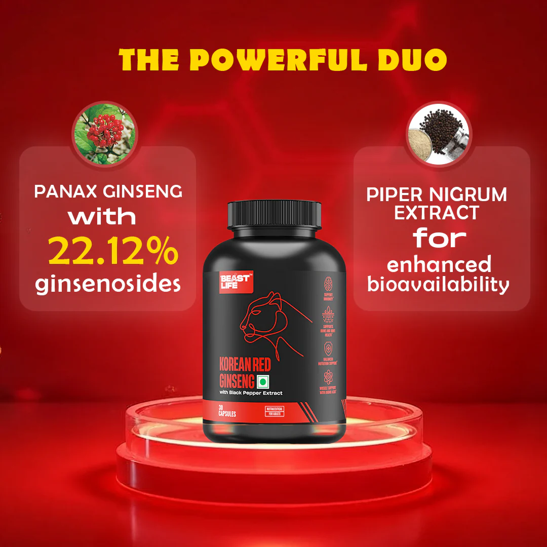 Korean Red Ginseng 400MG with Piper Nigrum Extract 5mg | 30 N - Image 3
